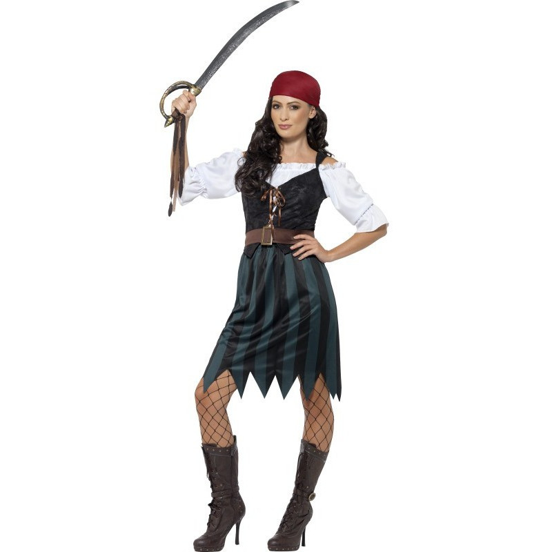 Disfraz de pirata aventurera mujer piratesa carib para adulto barato.  Tienda de disfraces online