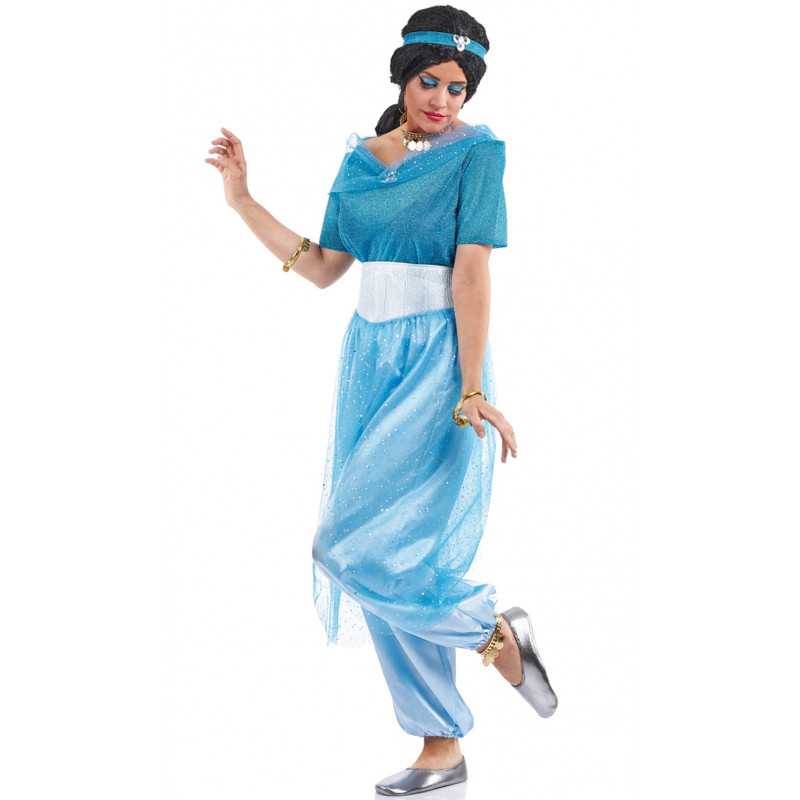 Disfraz de pareja de Aladdin y Jasmine para adulto