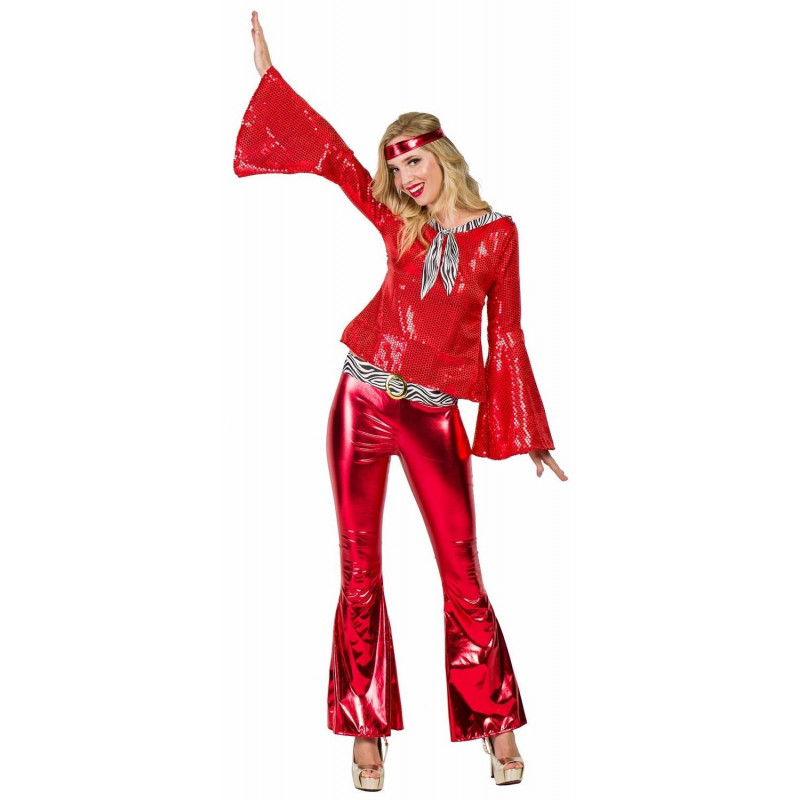 Complementos rojos para disfraces y ropa de época, años 80