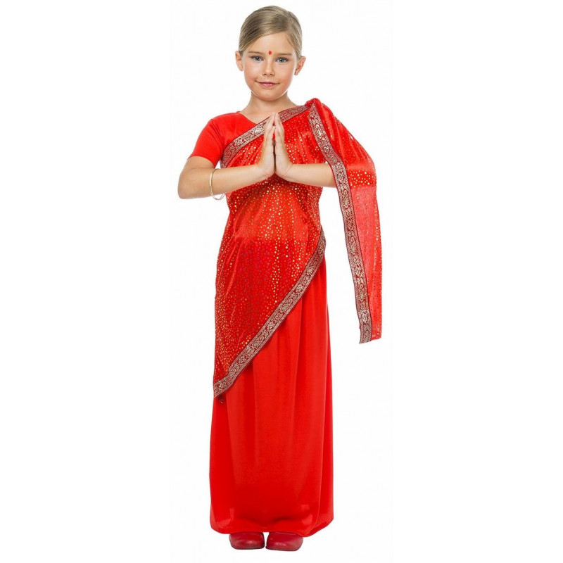 Disfraz De Cosplay Para Niñas Saree Indio Bollywood Princesa Halloween  Fiesta Mono Ropa