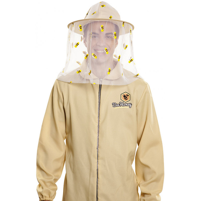 Billuyoard Protección de seguridad amarilla con traje de apicultor hecho  con sombrero desmontable de algodón disfraz de apicultor Jardín y Patio  amarillo XL