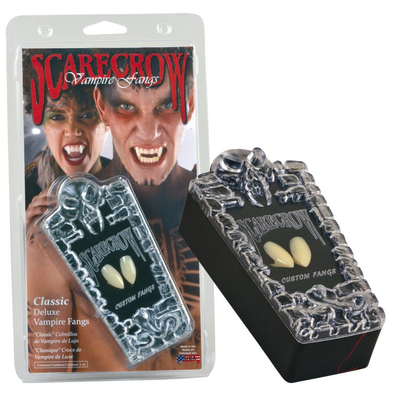 Paquete de 3 dientes falsos de colmillos de vampiro con kit de dientes  adhesivos, accesorios de cosplay de Halloween, decoración de fiesta, en 3