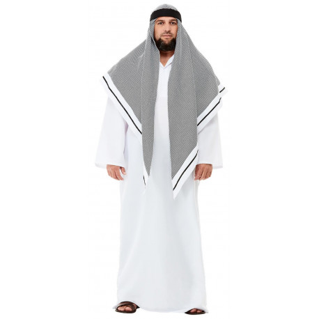 shoperama Disfraz de jeque árabe para hombre, árabe oriental, sultán de  aceite de jeque