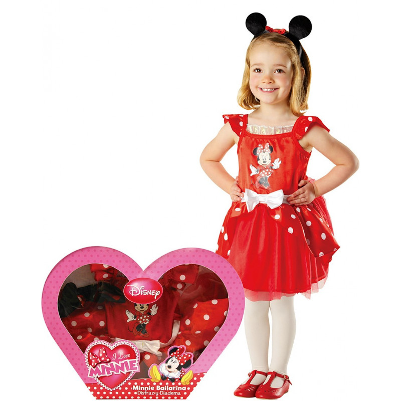 Ansamy Disfraz de Minnie Mouse para Niña, Minnie Diadema con