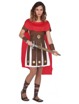 Disfraz de Gladiadora Romana con Capa para Mujer