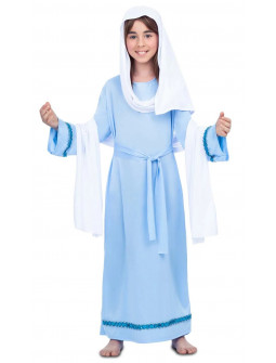 Disfraz de Virgen María Azul y Blanca para Niña