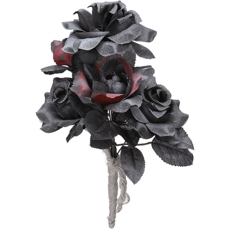 Ramo de Novia con Flores Negras y Rojas | Comprar Online