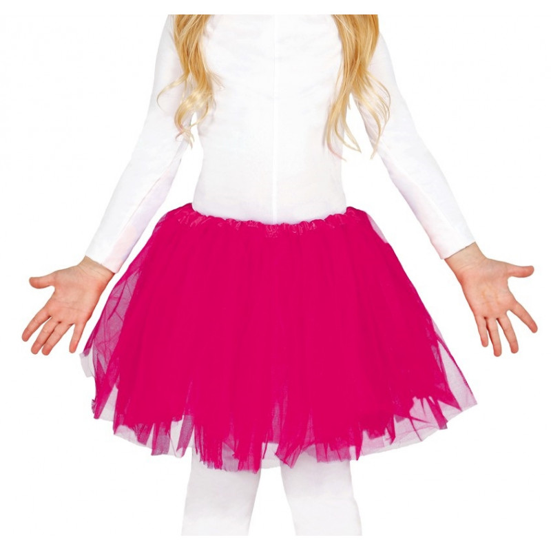 GENERICO tutu falda tul para niñas color rosado