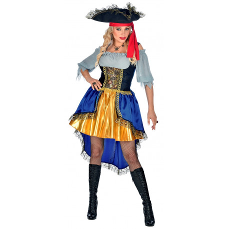 Disfraz para mujer Linda pirata capitán talla extra