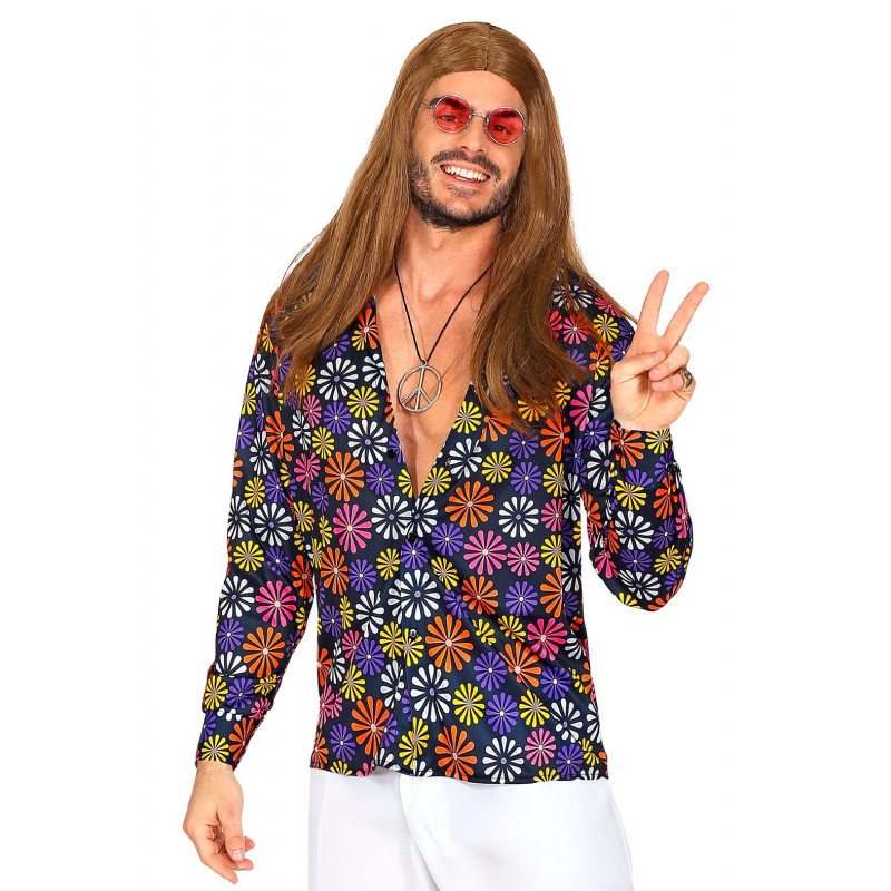 Persona australiana Produce Corta vida Camisa Hippie con Flores de Colores para Hombre | Comprar