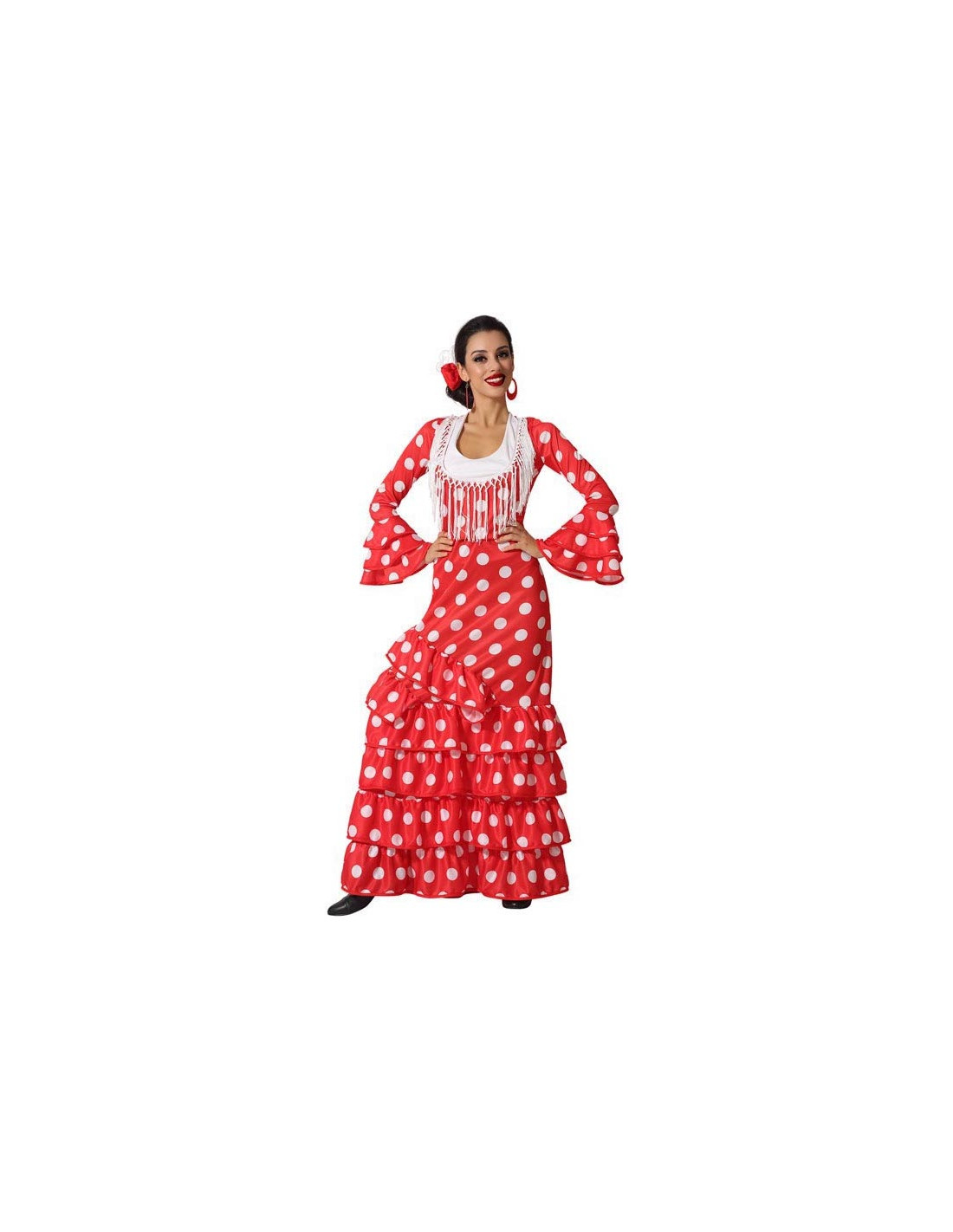 Disfraz de Flamenca Rojo para Mujer