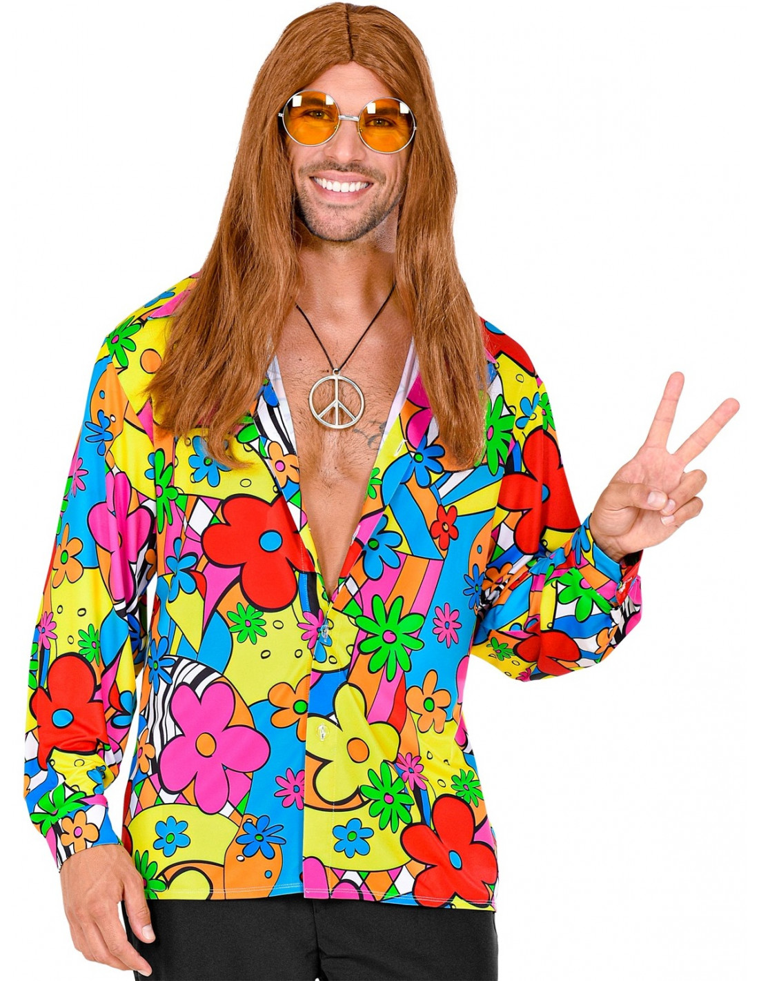 Por cierto . usted está Camisa Hippie Colorida con Flores para Hombre | Comprar Online