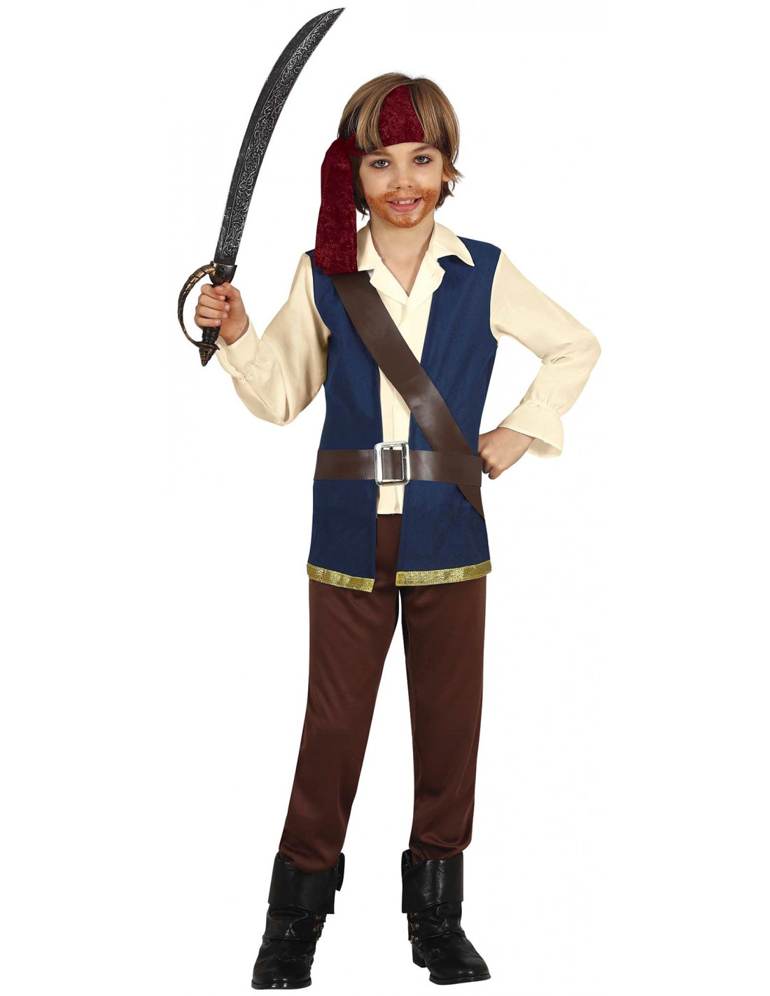  Disfraz de capitán pirata para niños de 8 a 10 años