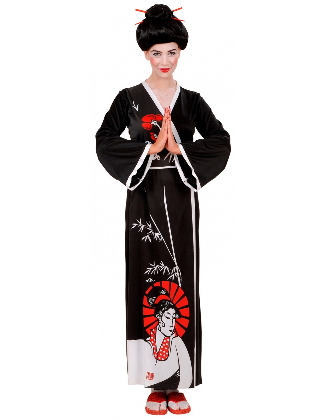 Disfraz Geisha Flores Adulto