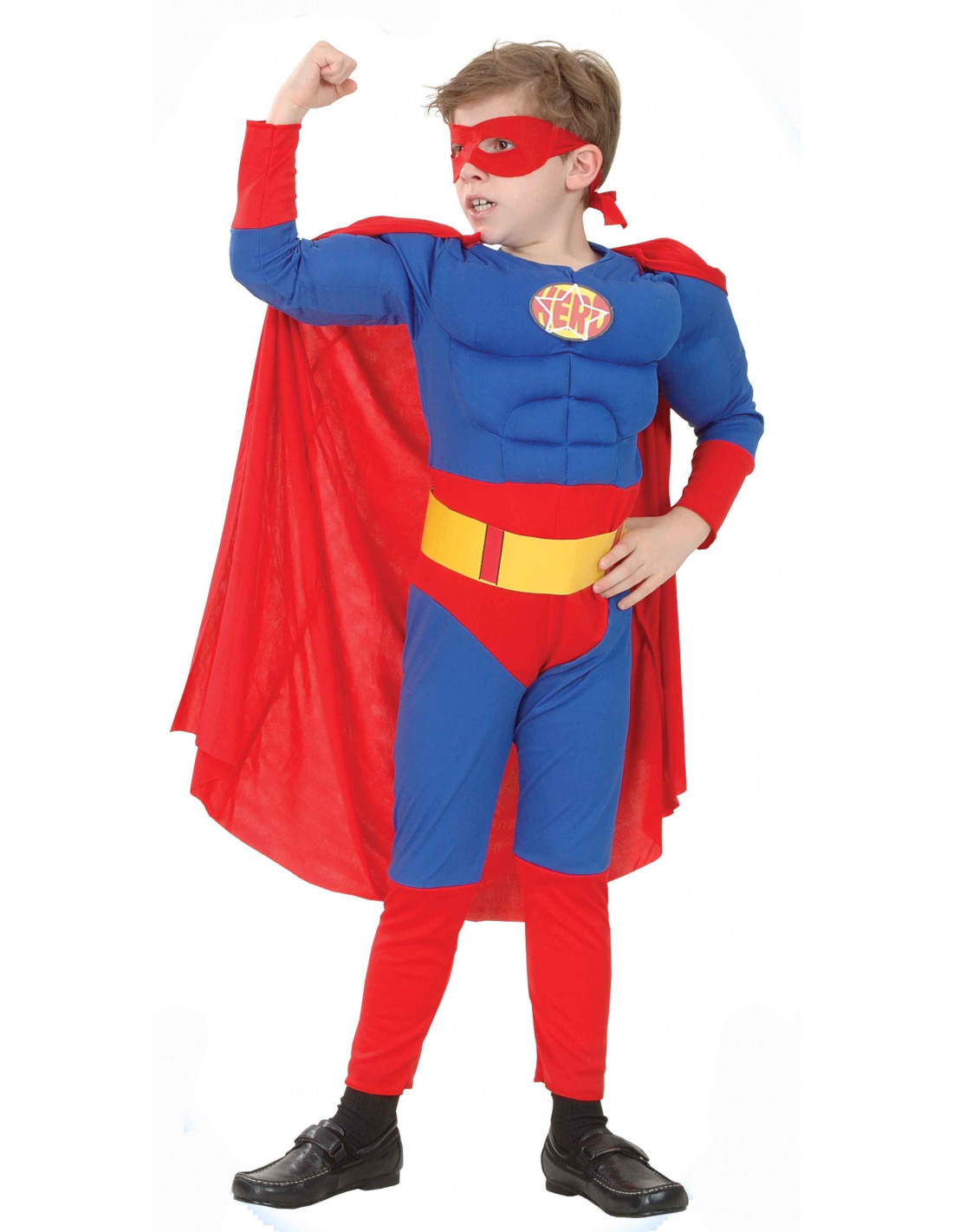 Kit de Superhéroe Rojo Infantil con Antifaz y Capa