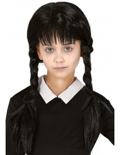 Tradineur - Disfraz de Miércoles Addams para mujer, Strange Girl, incluye  vestido y cinturón, fibra sintética, carnaval, Hallowe