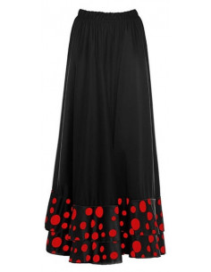  Falda negra con tirantes rojos para mujer, falda de línea con  bolsillos, falda roja de lunares y falda de línea, Vino : Ropa, Zapatos y  Joyería