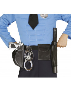 Disfraz Policia Niño, Disfraz Policia Niña Disfraz de Policia Niño,Policía  Camisa Falda Sombrero Cinturon Silbato Bastón Pistola de Juguete Walkie