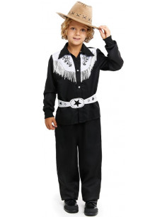DISFRAZ VAQUERO Y VAQUERA: chaleco con flecos y estrella de sheriff para  niño y niña de 4 a 10 años, disfraz de vaquero -  España