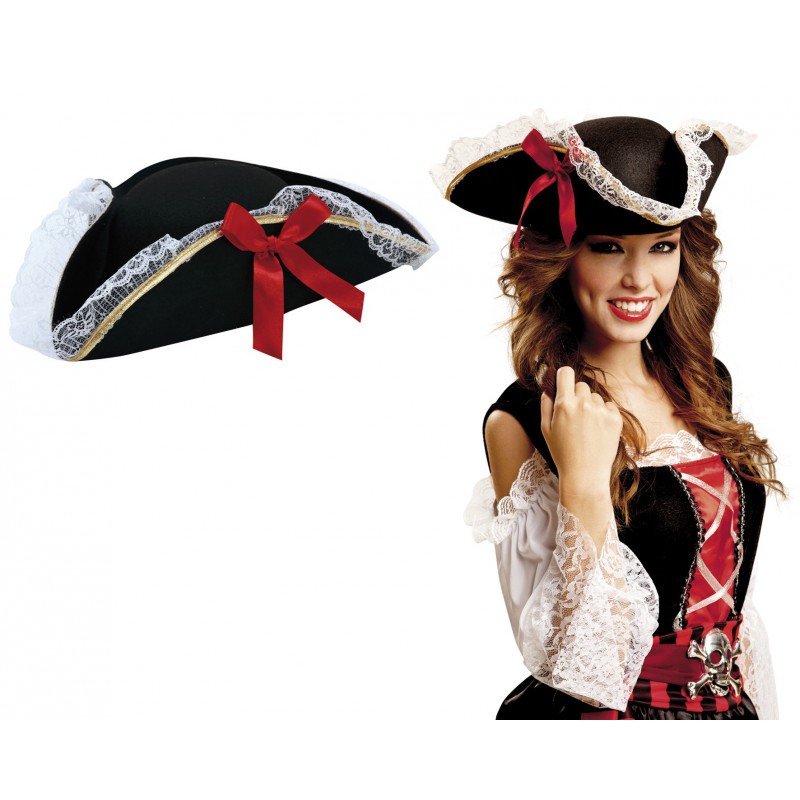 ▷ Sombrero Pirata Chica para tu disfraz 🎉 - Envío 24 hrs ✓