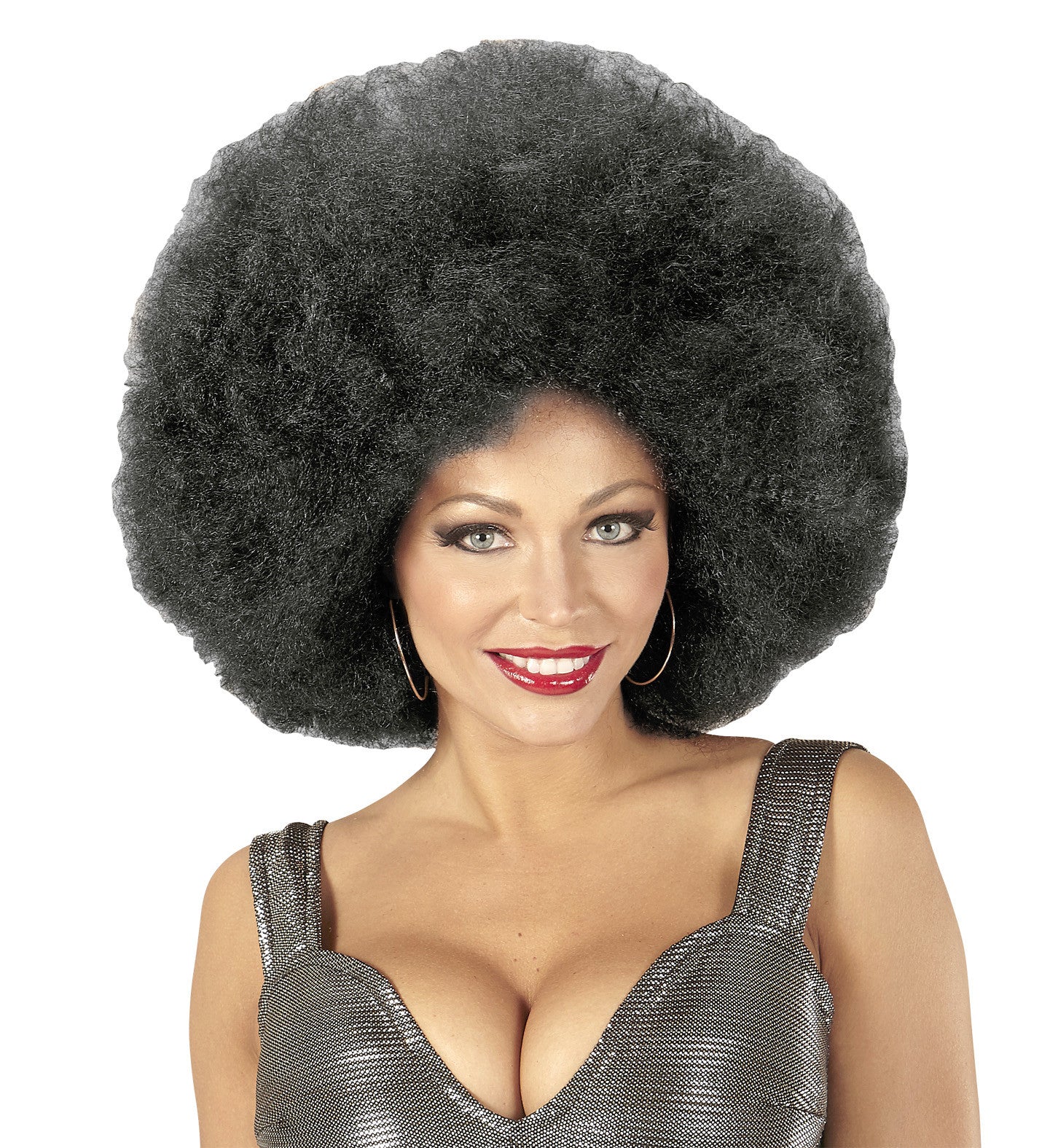 Peluca Super Afro Morena