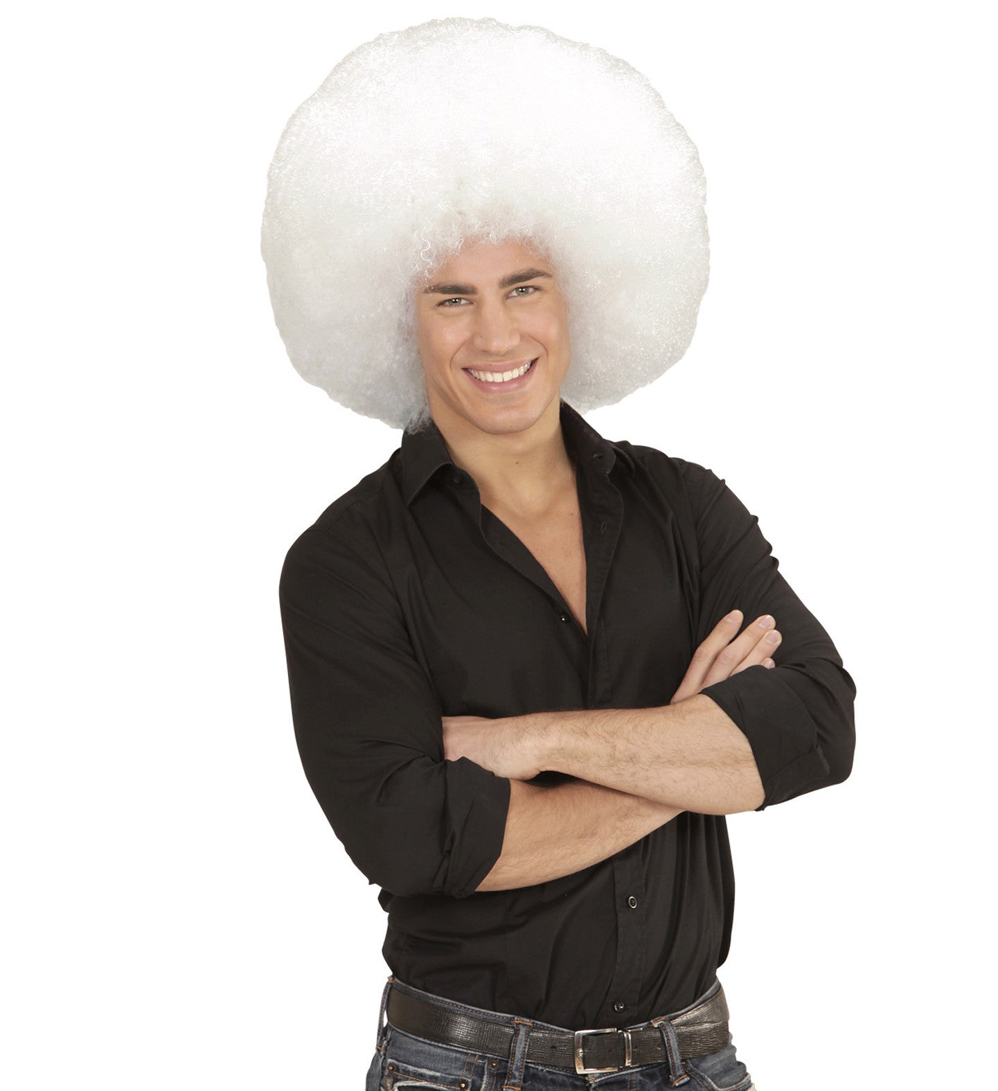 Peluca Super Afro Blanca