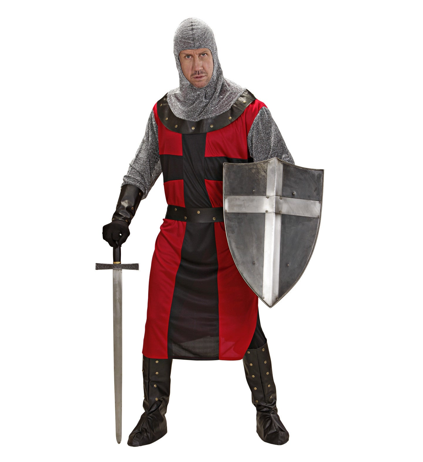 Disfraz de Caballero Medieval Rojo para Hombre