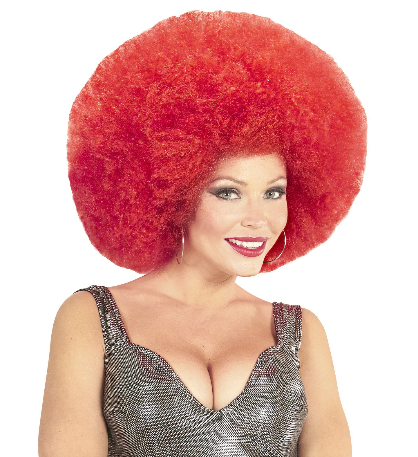 Peluca Super Afro Roja