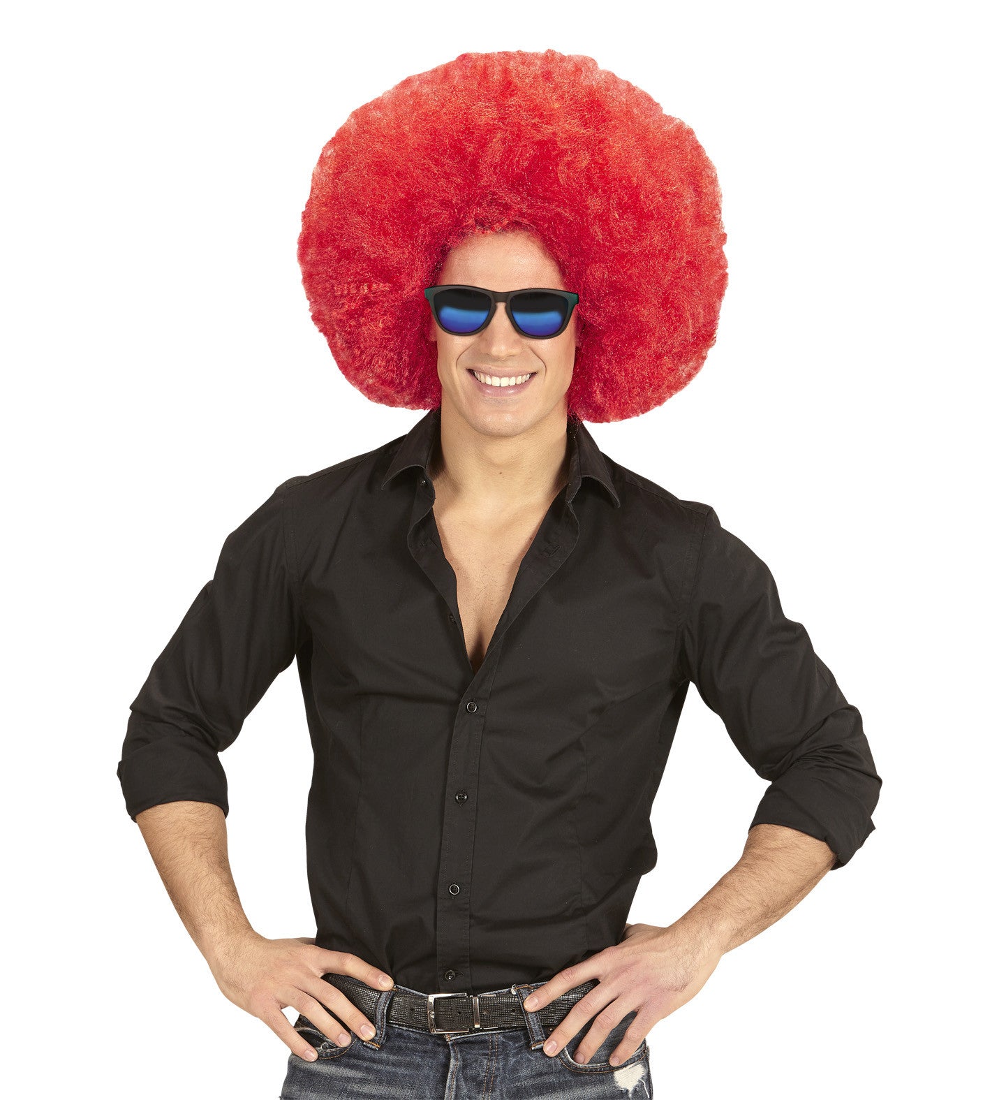 Peluca Super Afro Roja