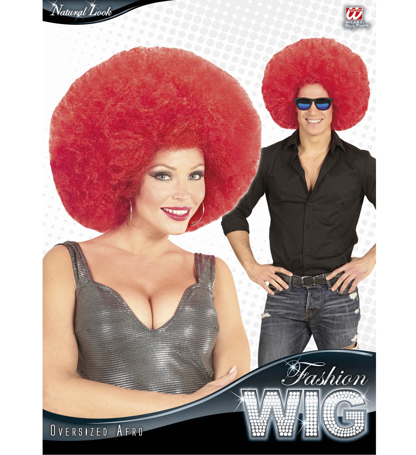 Peluca Super Afro Roja