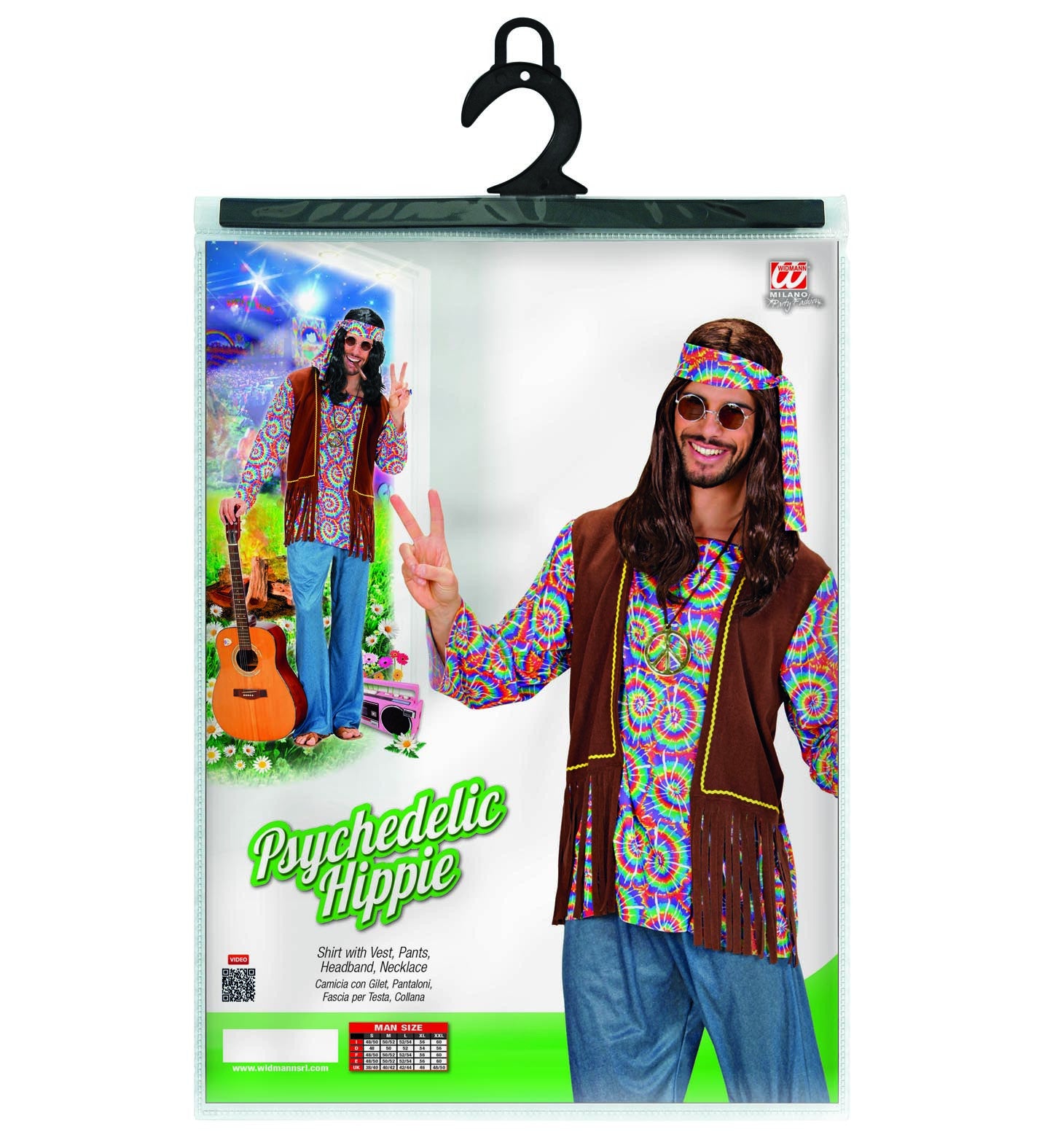 Disfraz de Hippie Psicodelico para Hombre