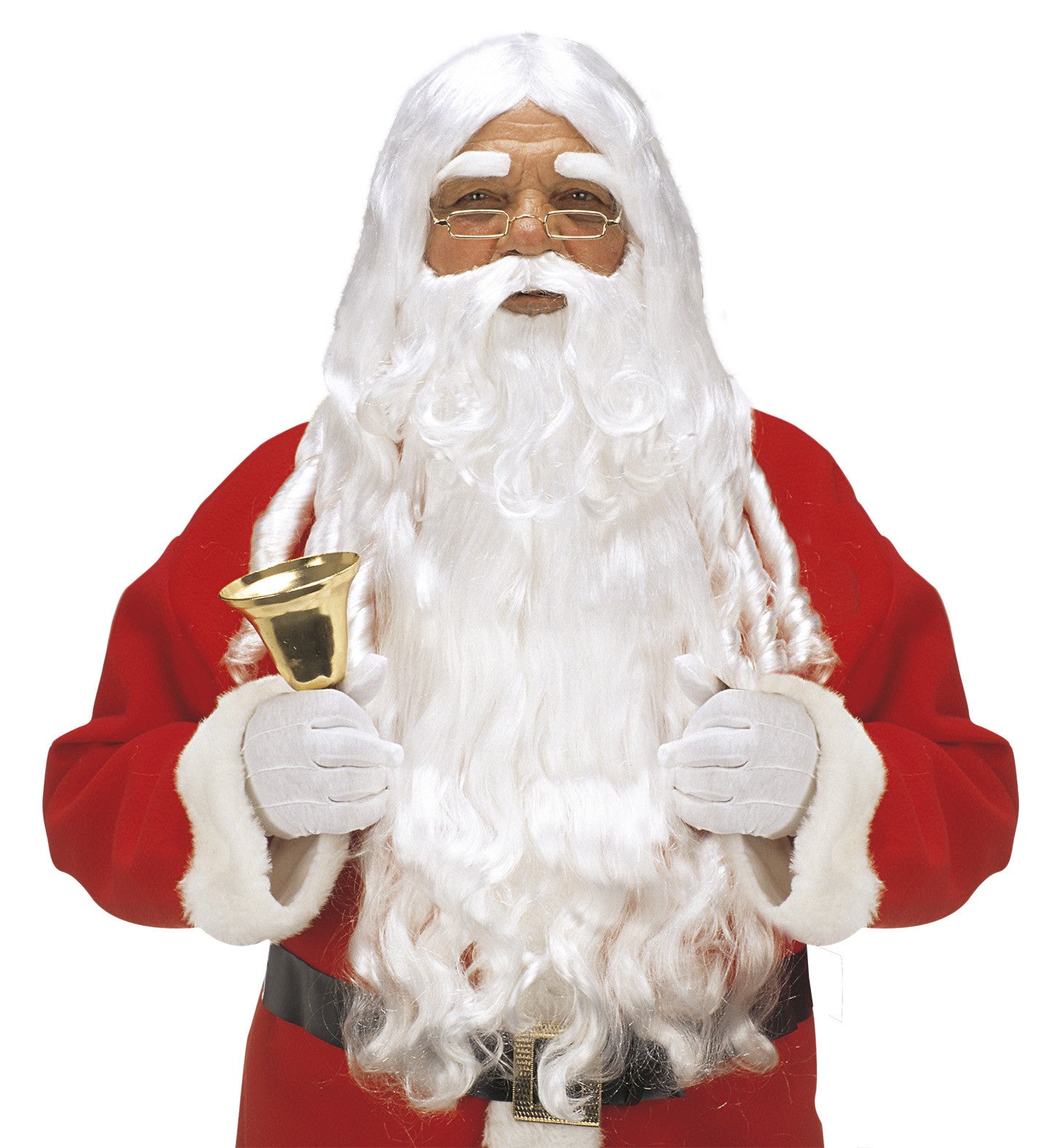 Peluca de Papa Noel con Barba y Cejas Premium