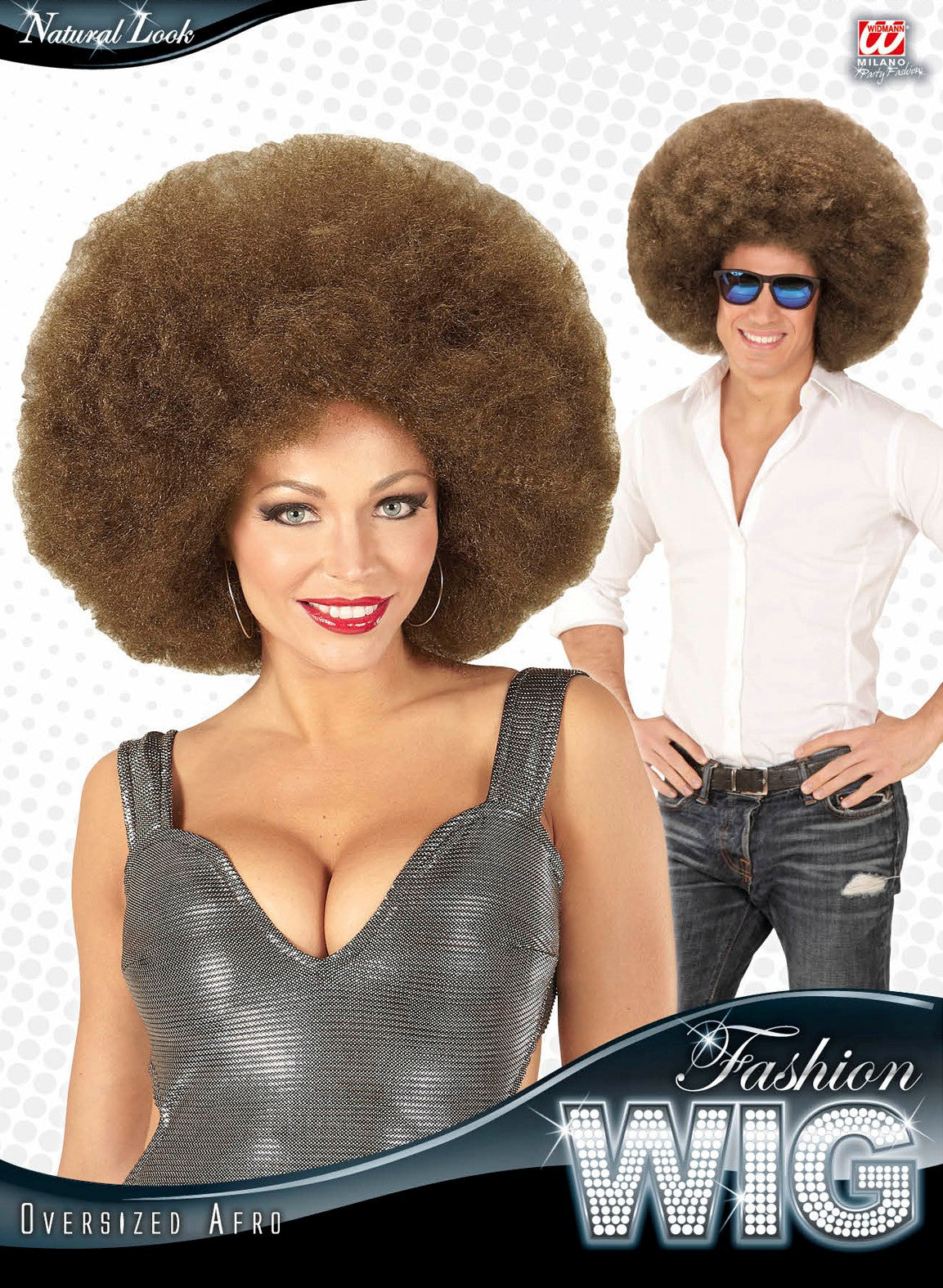 Peluca Super Afro Castaña Clara