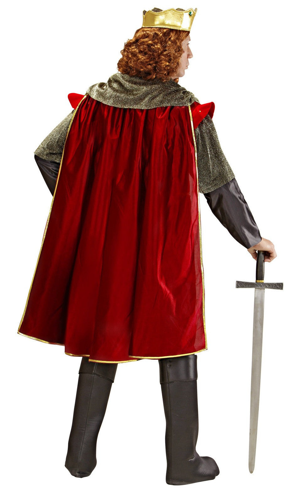 Disfraz de Rey Medieval Rojo para Adulto