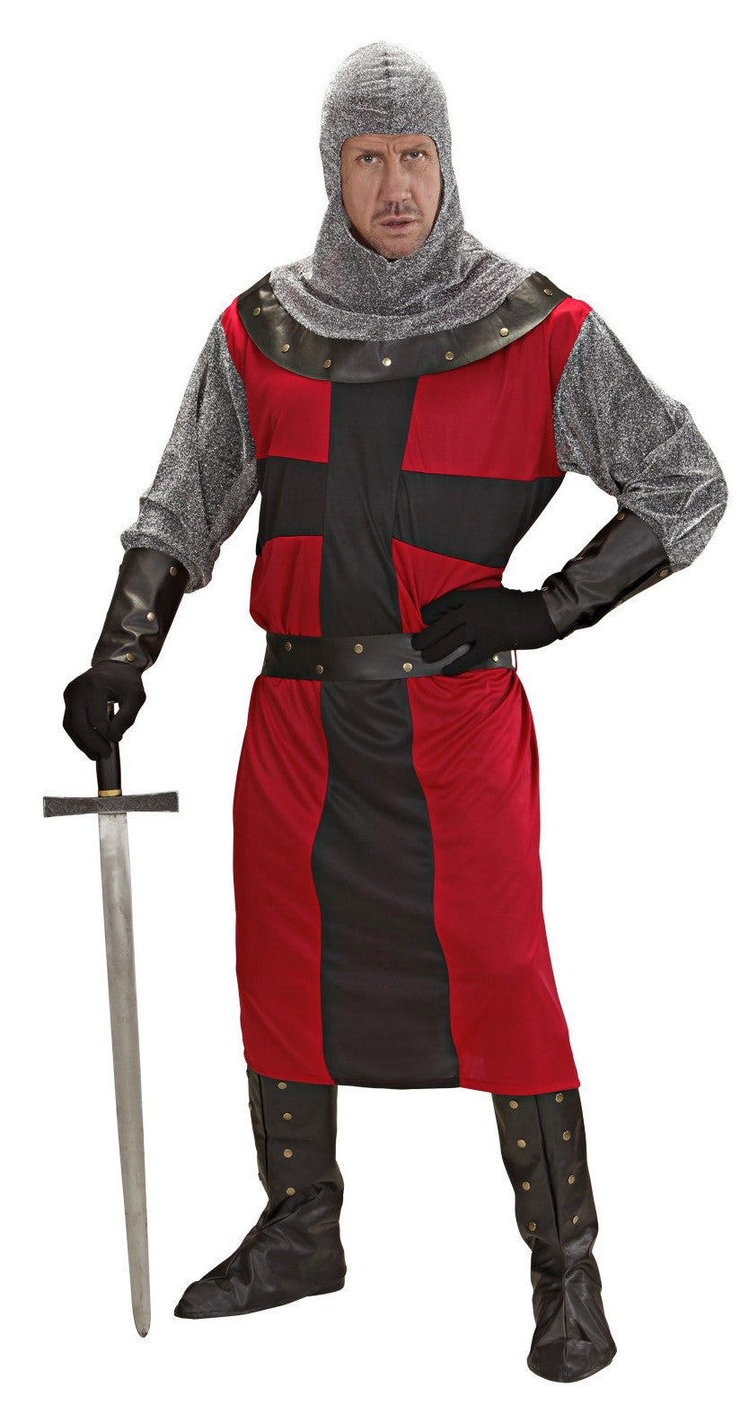 Disfraz de Caballero Medieval Rojo para Hombre