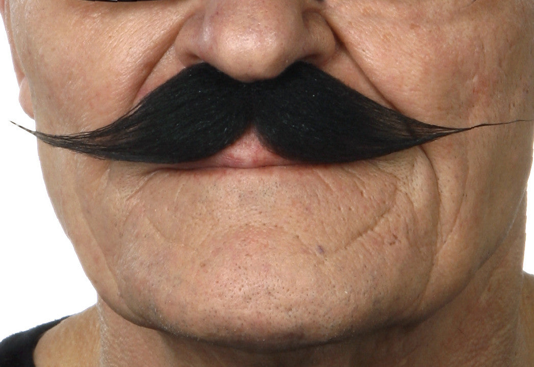 Bigote Moreno con Puntas Largas