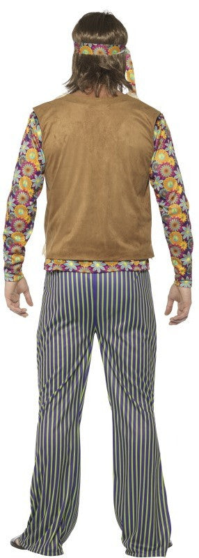 Disfraz de Hippie con Chaleco para Hombre