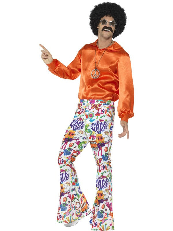 Pantalones de Campana Sesenteros Flower Power para Hombre