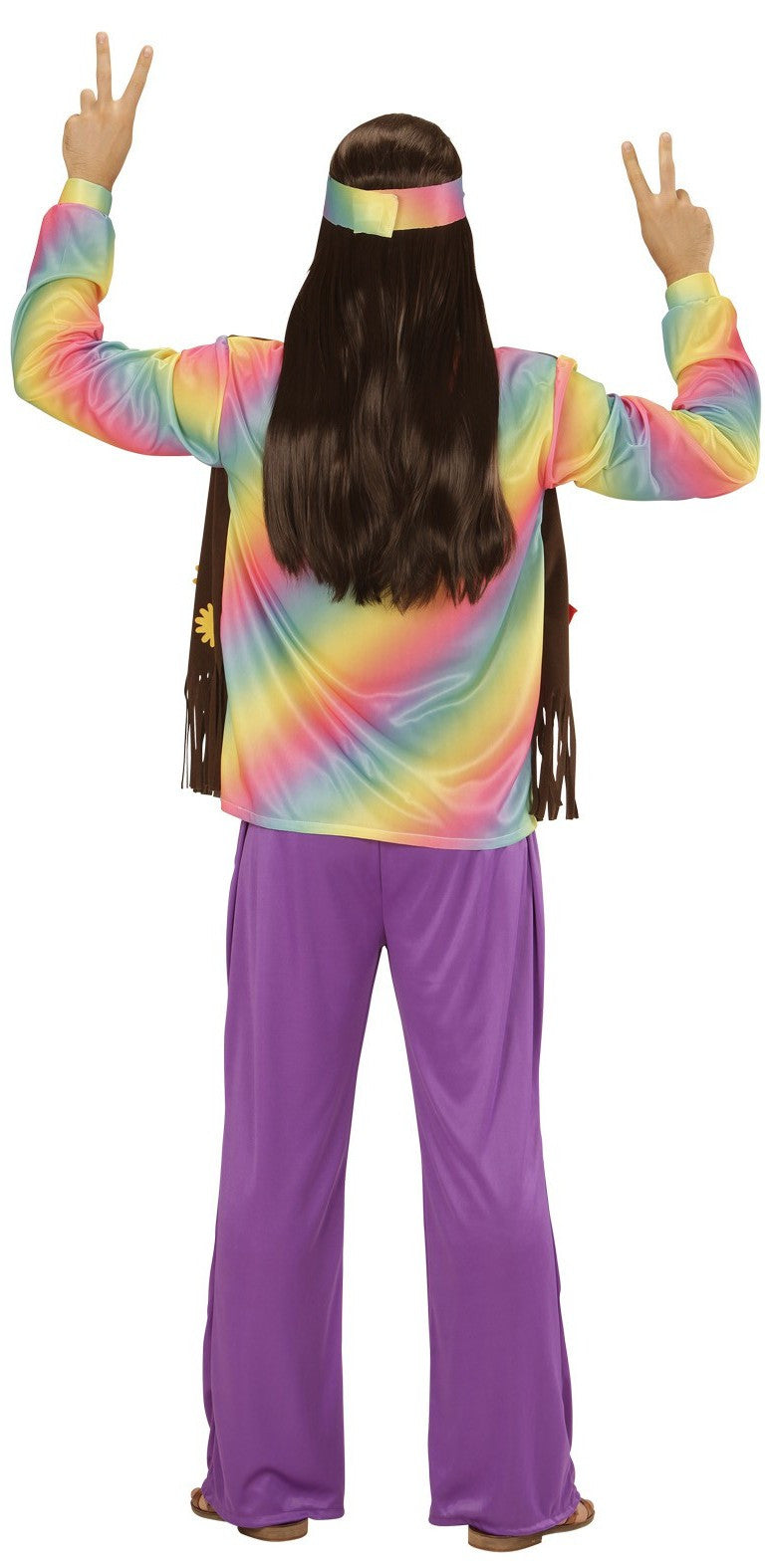 Disfraz de Hippie Multicolor para Hombre