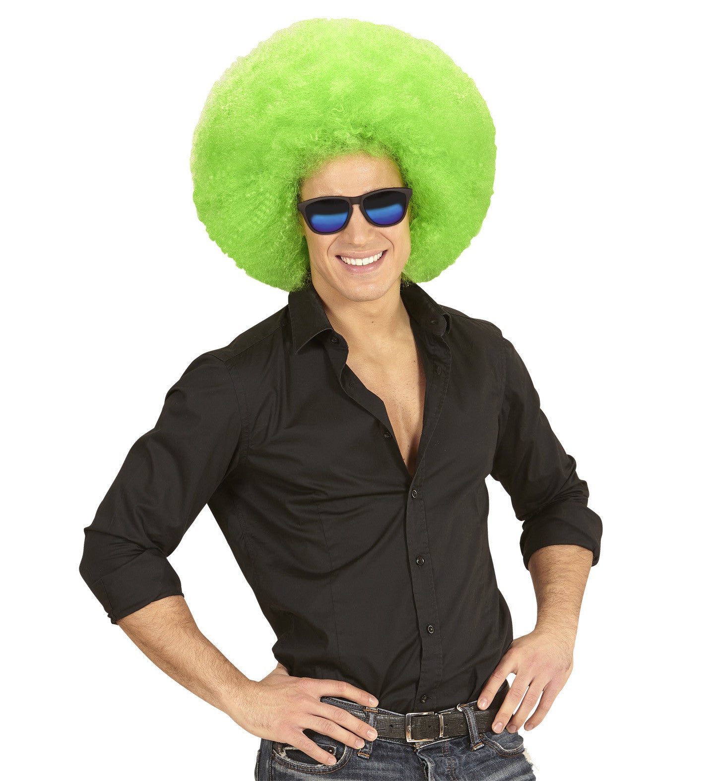 Peluca Super Afro Verde