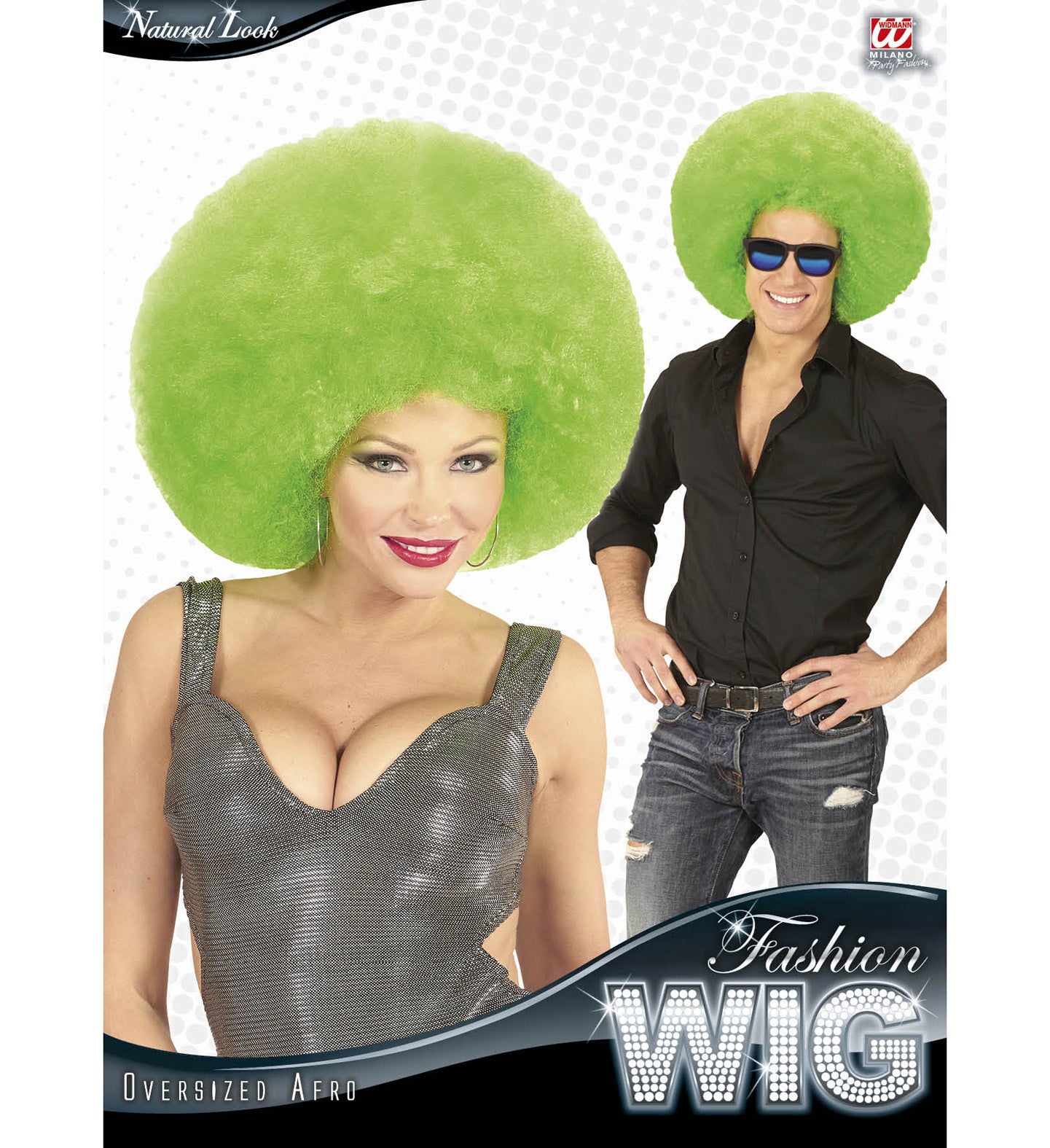 Peluca Super Afro Verde