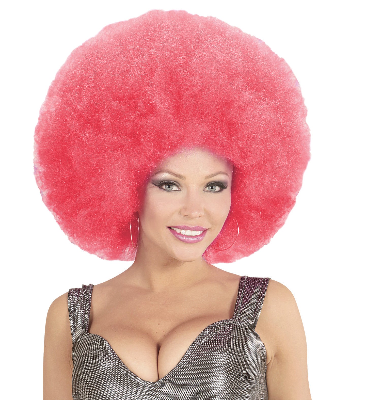 Peluca Super Afro Rosa