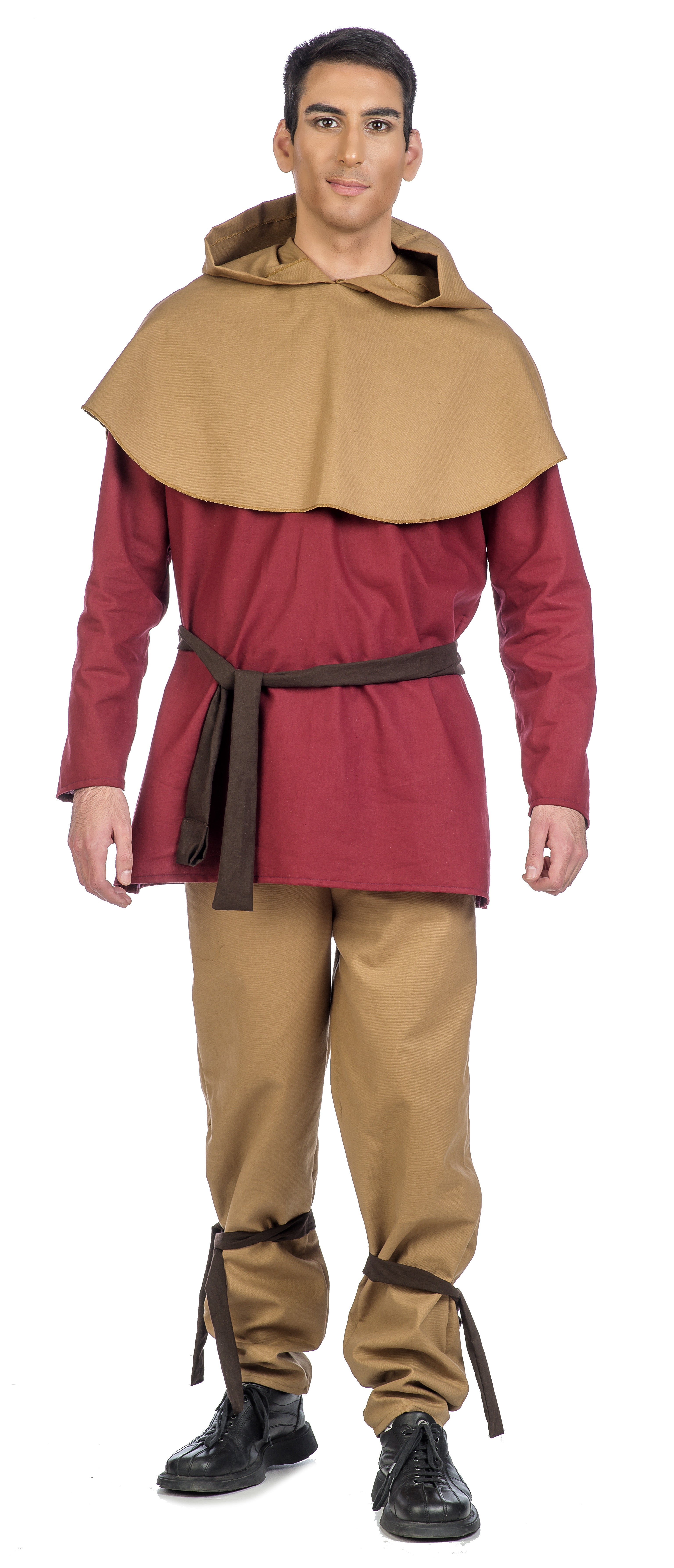 Traje de Campesino Medieval Granate