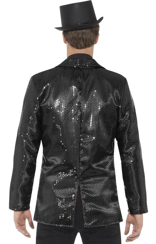 Chaqueta de Lentejuelas Negra para Hombre