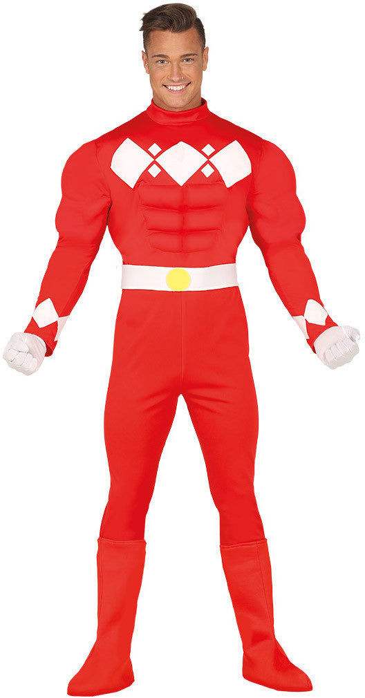 Disfraz de Power Ranger Rojo para Adulto