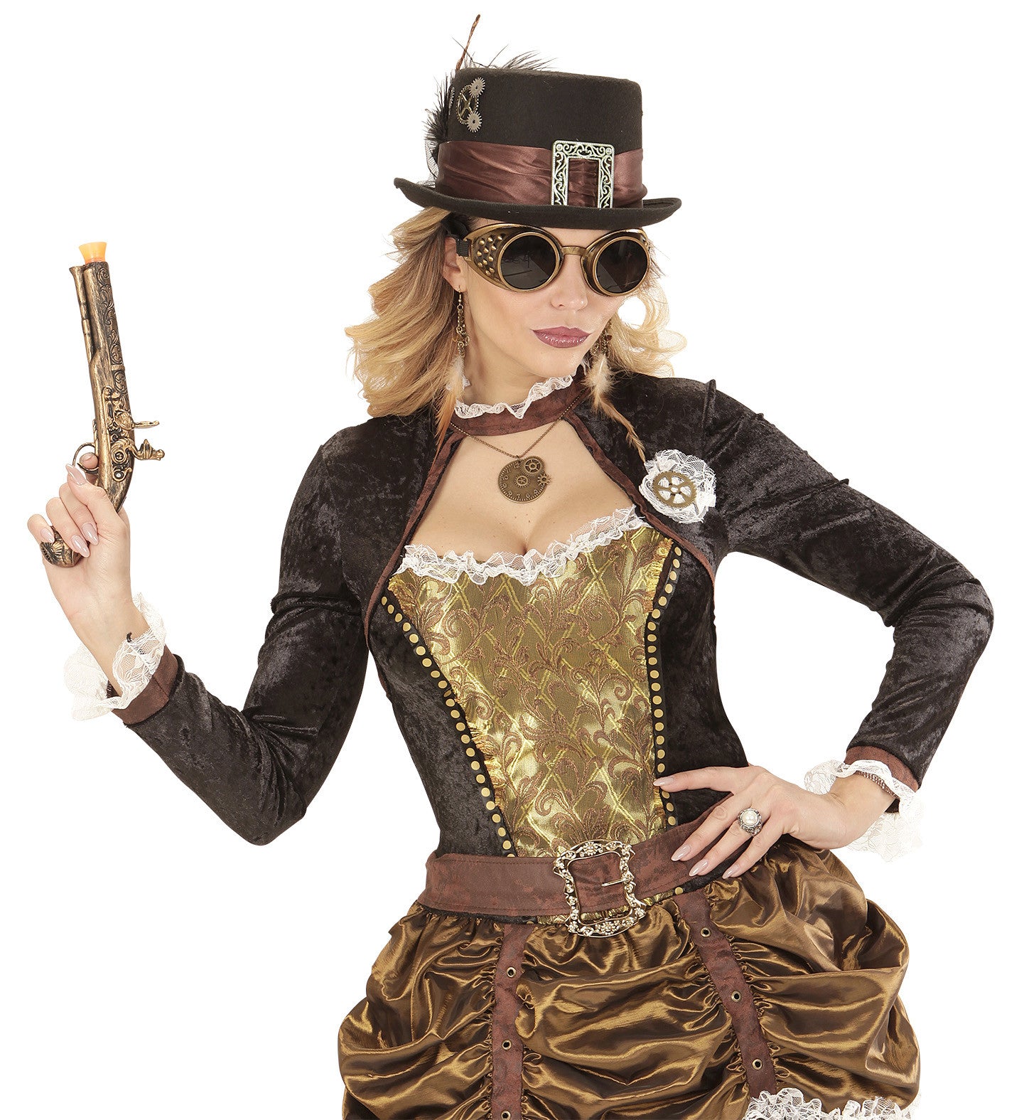 Chistera de Steampunk con Plumas