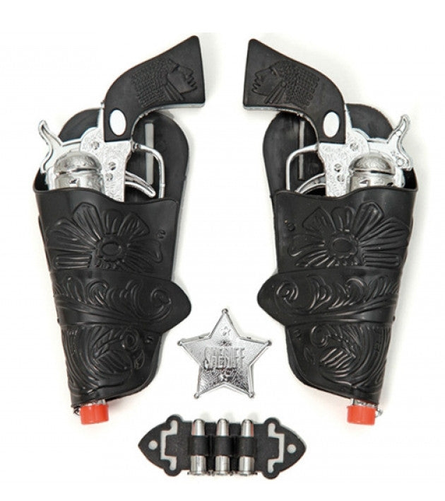 Pistolas con Balas y Estrella de Sheriff