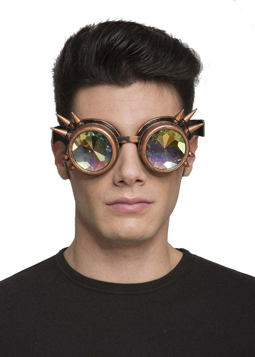 Gafas Steampunk Doradas con Pinchos