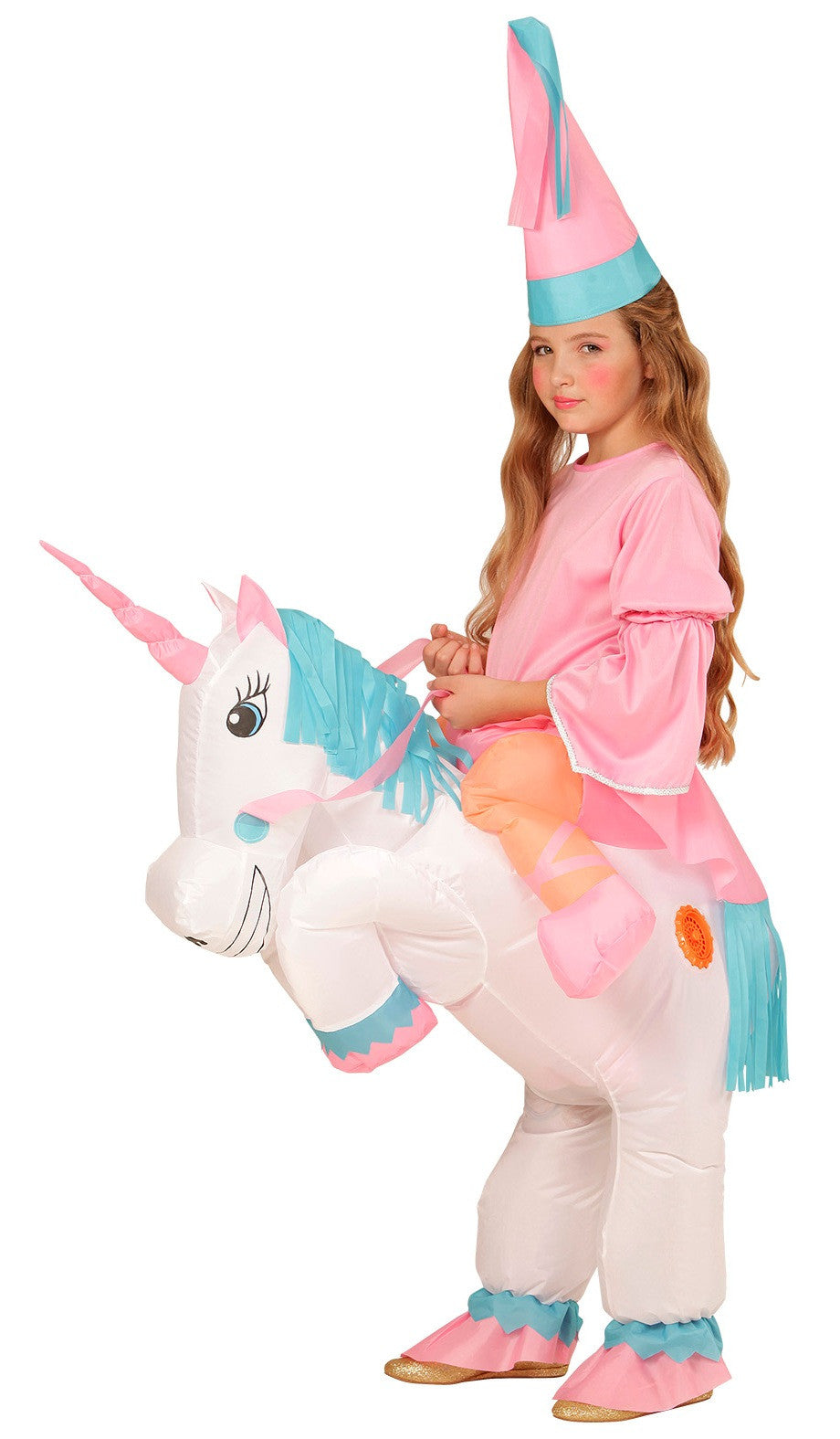 Disfraz de Hada en Unicornio Hinchable Infantil