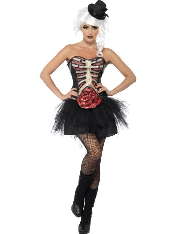 Corset Burlesque Esqueleto Grotesco para Mujer